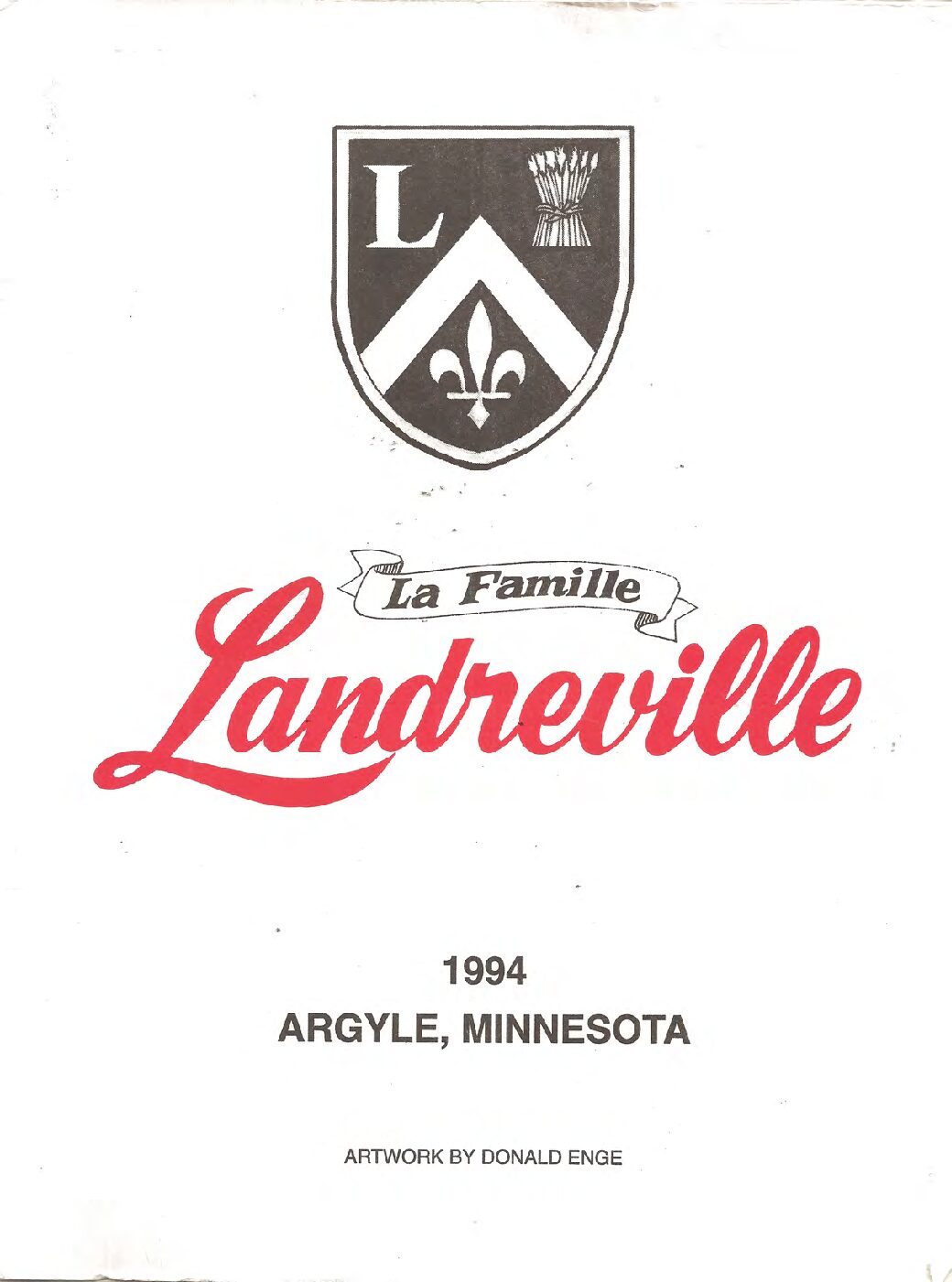 Damas Landreville & Regina Proulx Family Family Book